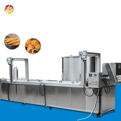 500L Kapazität Edelstahl-Gürtelförderer Automatischer kontinuierlicher Frittier für Fleischsnacks