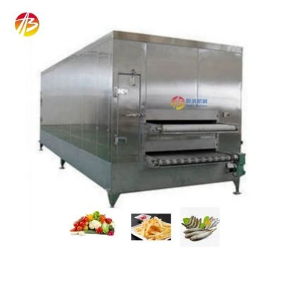 Schnellgefriermaschine Frittiert Tunnelgefrierer mit hoher Produktivität und SUS 304 IQF