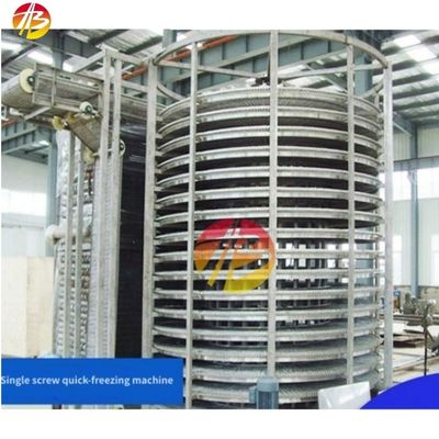 Schnellgefriermaschine Frittiert Tunnelgefrierer mit hoher Produktivität und SUS 304 IQF
