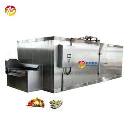 Industrielle Spiral-Schnellgefriermaschine für Obst Gemüse Meeresfrüchte Garnelen 13800*3200*2500mm