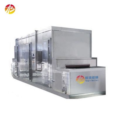 Gefrieren Fruchtmasse Meeresfrüchte Industriegefriermaschine 10-60min Gefrierzeit 800mm Einlassbreite