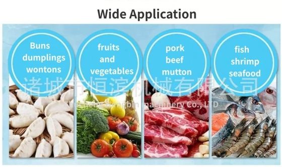 Industrielle Tunnelgefrierschränke für die Großproduktion von gefrorenen Snacks und Meeresfrüchten