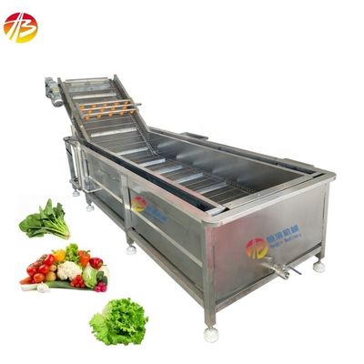 Meeresfrüchte Blasenwaschmaschine für Obst und Gemüse Pfeffer 3000*1160*1400mm Größe
