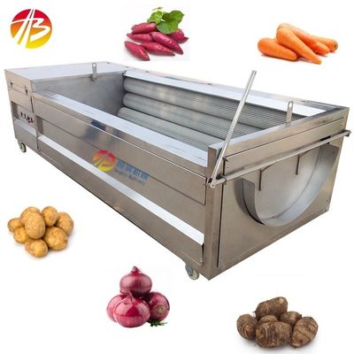 1850*880*760mm kommerzielle Bürstenwaschmaschine für Taro Kartoffel Zwiebel Cassava